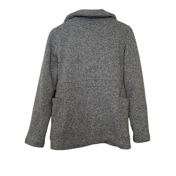 Patagonia Womens Better Sweater Gray Double Breasted Peacoat Jacket Size Medium - Picture 3 of 10